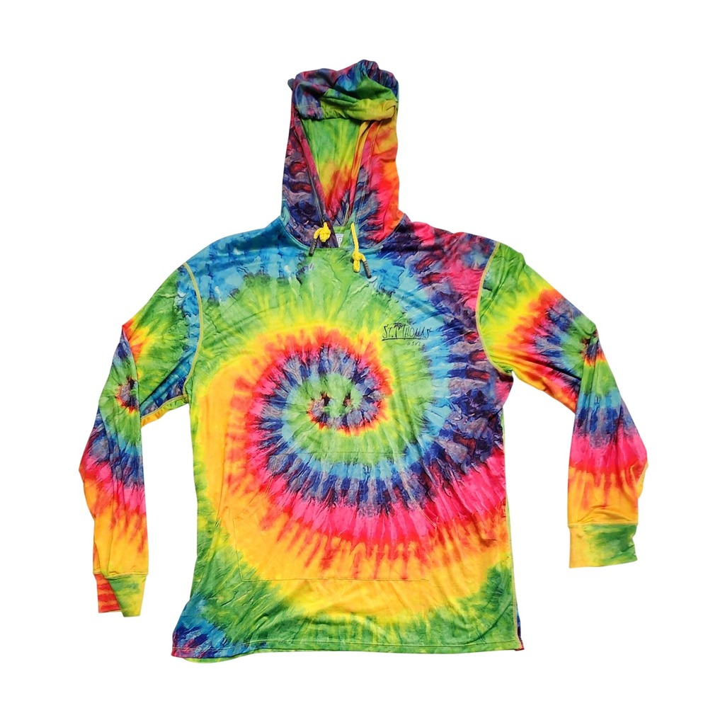 Ingear St Thomas USVI Tie Dye UPF 50 Sun Hoodie Mens XXL Outdoor